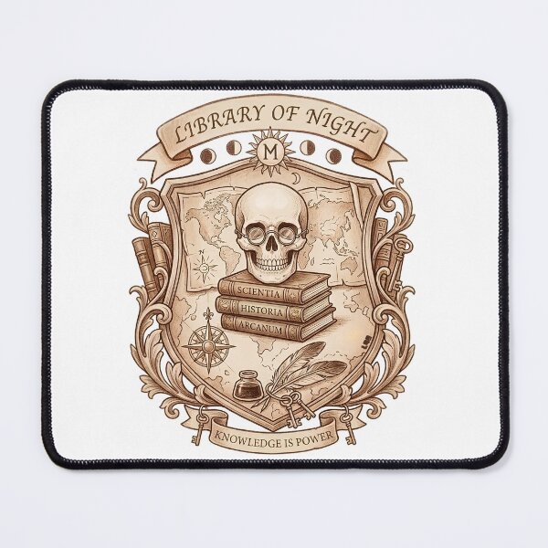 Item preview, Library of Night Dark Academia Crest designed and sold by L98-Studio.