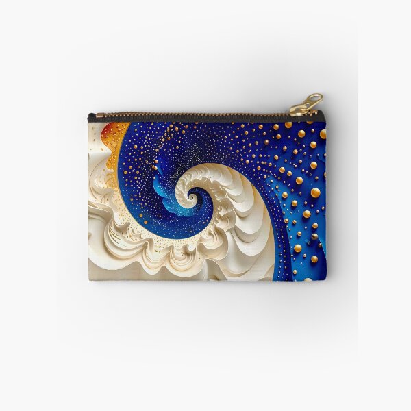 Item preview, Colorful Swirling Spiral Design in Blue and Gold designed and sold by Vicky Brago-Mitchell®.