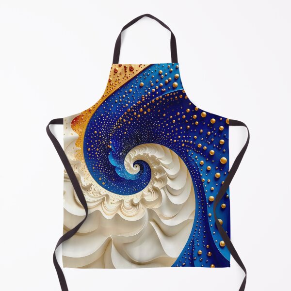 Item preview, Colorful Swirling Spiral Design in Blue and Gold designed and sold by Vicky Brago-Mitchell®.