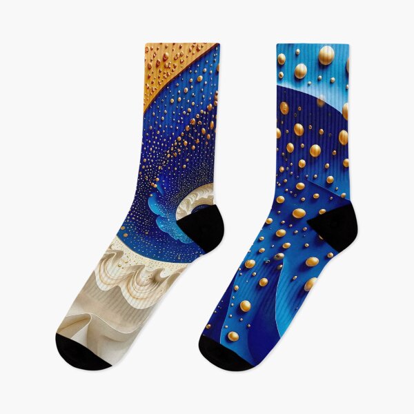 Item preview, Colorful Swirling Spiral Design in Blue and Gold designed and sold by Vicky Brago-Mitchell®.