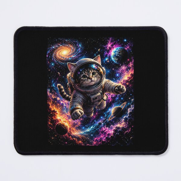 Item preview, Cosmic Cat Astronaut Galaxy Adventure | Colorful Space Fantasy Art designed and sold by SOUFIANE1991.