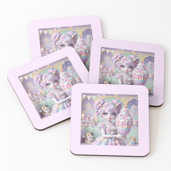 Item preview, Pastel doll milkshake sweetshop animals. designed and sold by JoyNest = "The nest of joy".