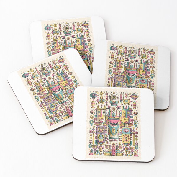 Item preview, Vibrant Tribal Cosmic Doodle Art designed and sold by Romgora.