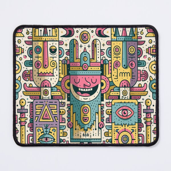 Item preview, Vibrant Tribal Cosmic Doodle Art designed and sold by Romgora.