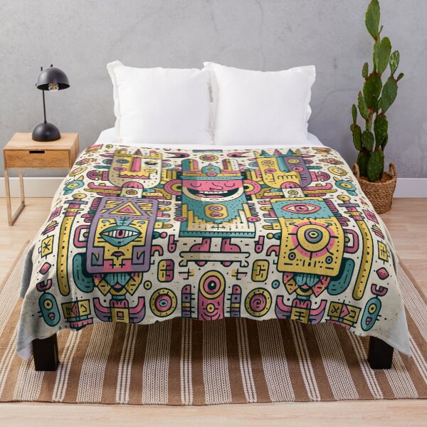 Item preview, Vibrant Tribal Cosmic Doodle Art designed and sold by Romgora.