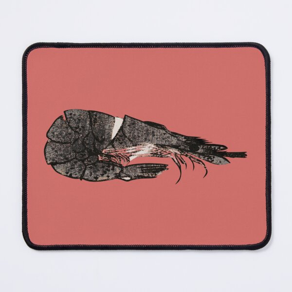 Item preview, Japanese Modern Ukiyo-e art - Shrimp - japandi, Pink designed and sold by Black Swallow.