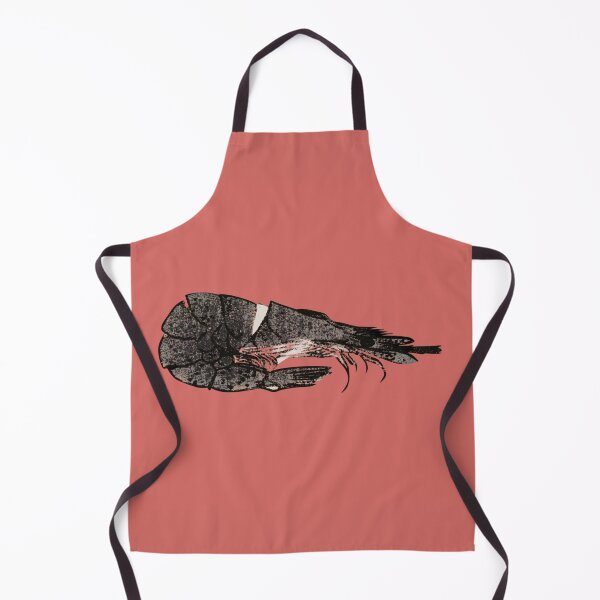 Item preview, Japanese Modern Ukiyo-e art - Shrimp - japandi, Pink designed and sold by Black Swallow.