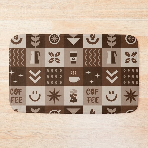 Item preview, Coffee Geometric Square Pattern designed and sold by IrynaAlex.