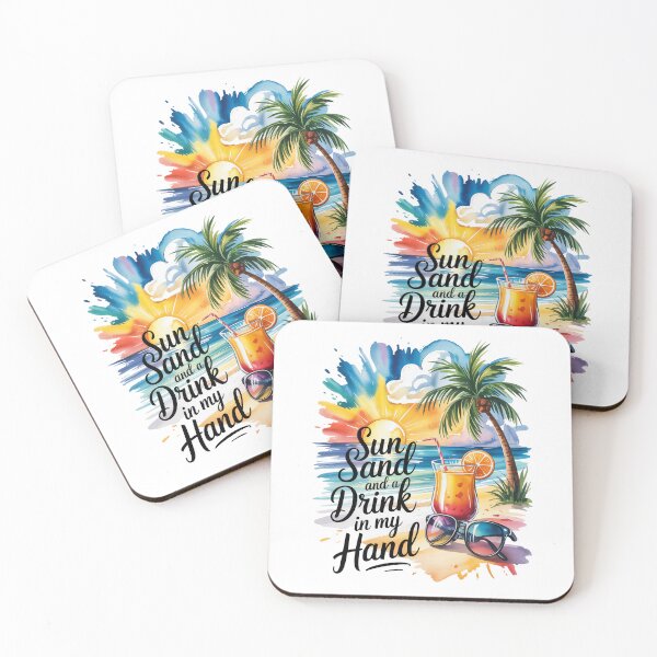 Item preview, Sun Sand and a Drink in my Hand designed and sold by jkrphoto.