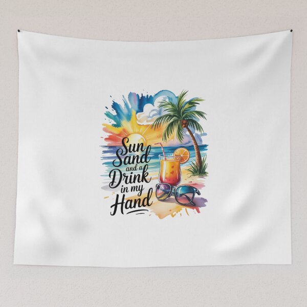 Item preview, Sun Sand and a Drink in my Hand designed and sold by jkrphoto.