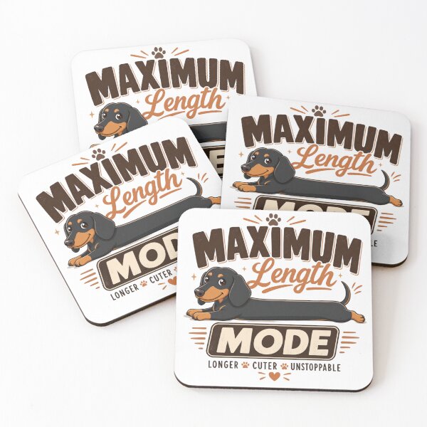 Item preview, Maximum Length Mode Dachshund Dog Dad Funny Kawaii T-Shirt designed and sold by Ashley critters.