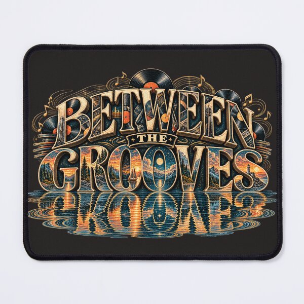 Item preview, Between the Grooves – Vinyl Reflection Typography designed and sold by Golden Era Studio.