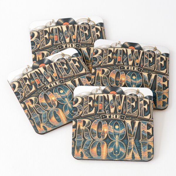 Item preview, Between the Grooves – Vinyl Reflection Typography designed and sold by Golden Era Studio.