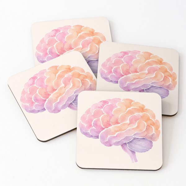 Item preview, Watercolor Brain Sticker | Colorful Anatomy Art designed and sold by Her-XP.