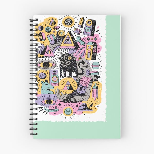 Item preview, Vibrant Occult Symbols Doodle Creature designed and sold by Romgora.