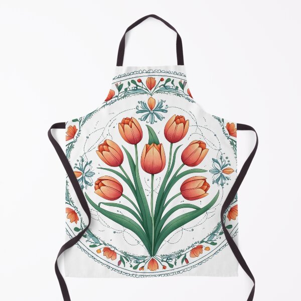 Item preview, Tulip Folk Embroidery Mandala Clipart Collection 15 designed and sold by PlayPlearnZone.