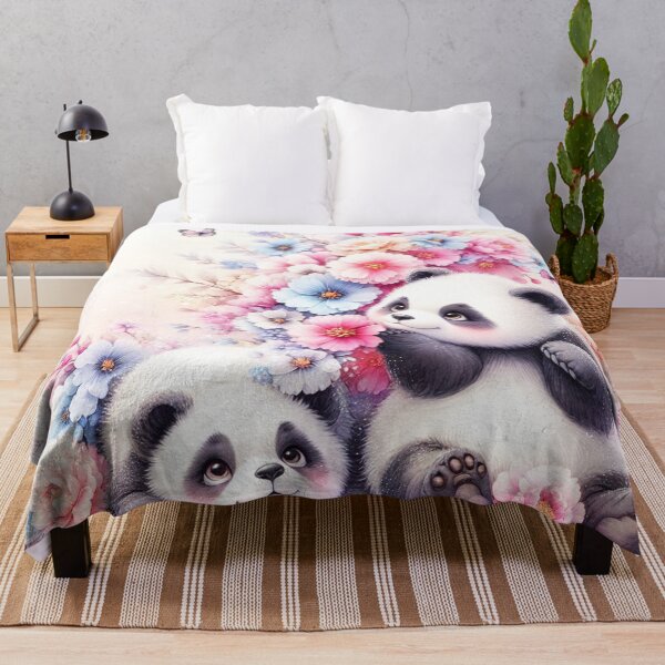 Item preview, Playful Pandas in a Pastel Flower Garden designed and sold by J-CCreations.