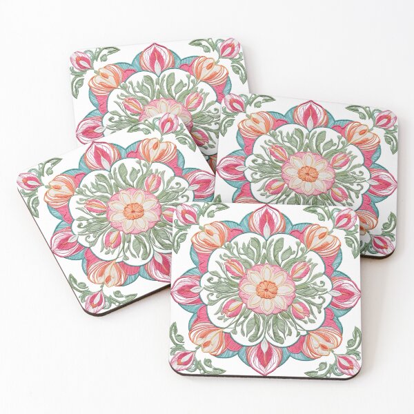Item preview, Tulip Folk Embroidery Mandala Clipart Collection 12 designed and sold by PlayPlearnZone.