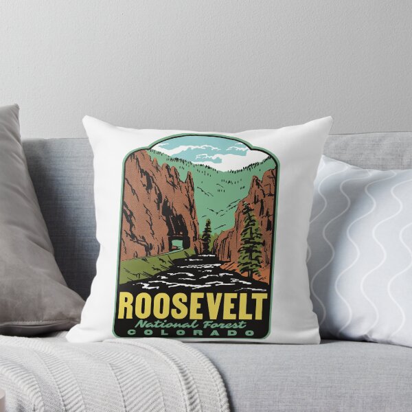 Item preview, Cache la Poudre River Roosevelt National Forest Retro Art designed and sold by HalpinDesign.