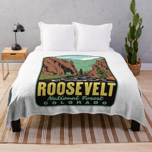Item preview, Cache la Poudre River Roosevelt National Forest Retro Art designed and sold by HalpinDesign.