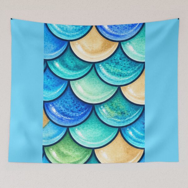 Item preview, Ocean Aqua Scales designed and sold by annenambiro.