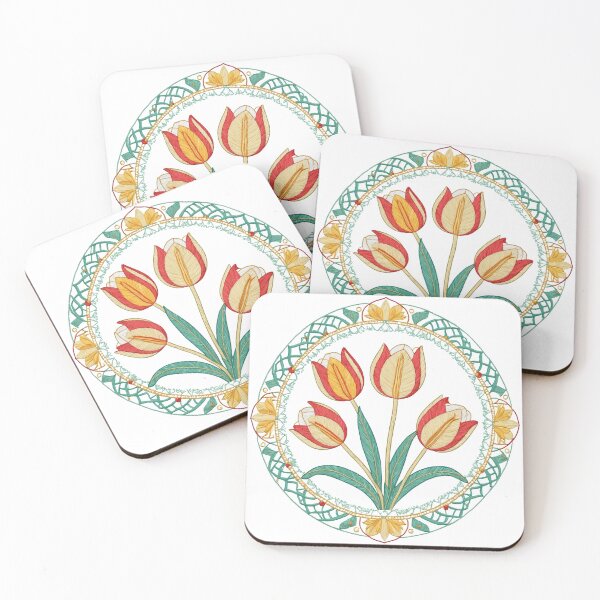 Item preview, Tulip Folk Embroidery Mandala Clipart Collection 19 designed and sold by PlayPlearnZone.