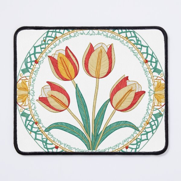Item preview, Tulip Folk Embroidery Mandala Clipart Collection 19 designed and sold by PlayPlearnZone.