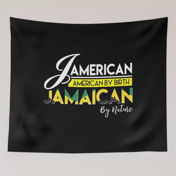 Item preview, Jamerican Jamaicano estadounidense de nacimiento Jamaicano por naturaleza Colores de la bandera de Jamaica designed and sold by RastaColors.