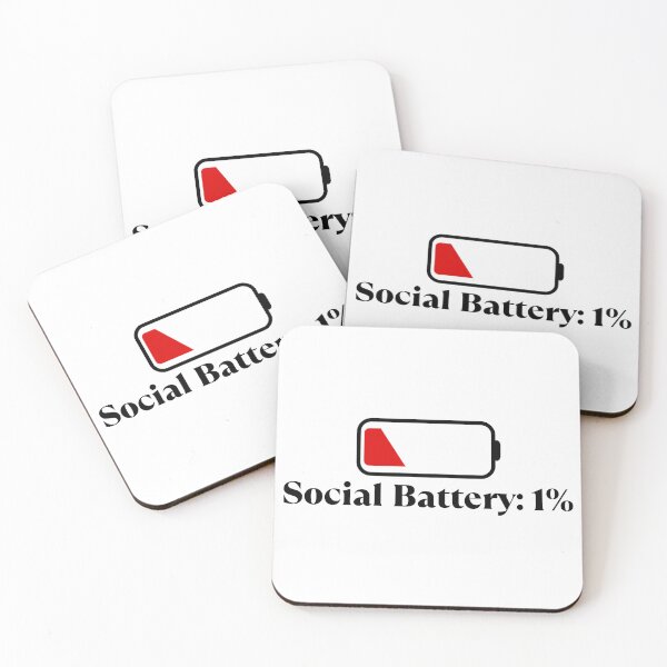 Item preview, Social Battery 1 Percent | Cute Introvert Low Energy designed and sold by Nikola Dio.