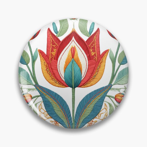 Item preview, Tulip Folk Embroidery Mandala Clipart Collection 20 designed and sold by PlayPlearnZone.