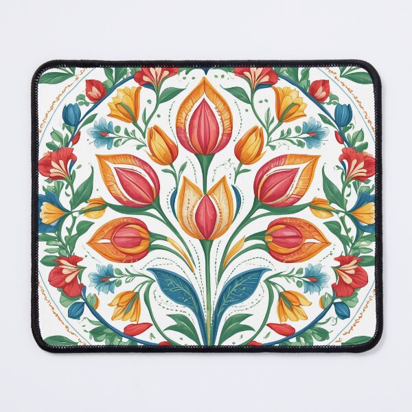 Item preview, Tulip Folk Embroidery Mandala Clipart Collection 16 designed and sold by PlayPlearnZone.