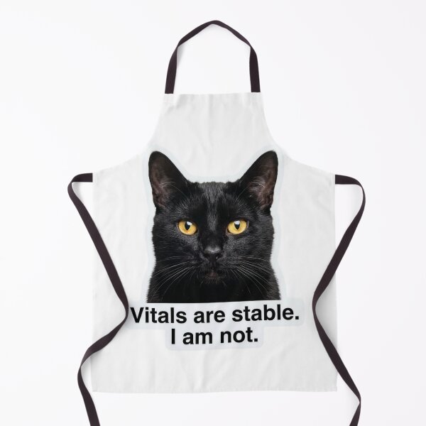 Item preview, Vitals Are Stable I Am Not Black Cat Funny Healthcare Nurse Humor designed and sold by raedattia.