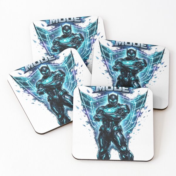 Item preview, Hero Mode Futuristic Warrior Blue Energy Inspirational Design designed and sold by irfanshikh.