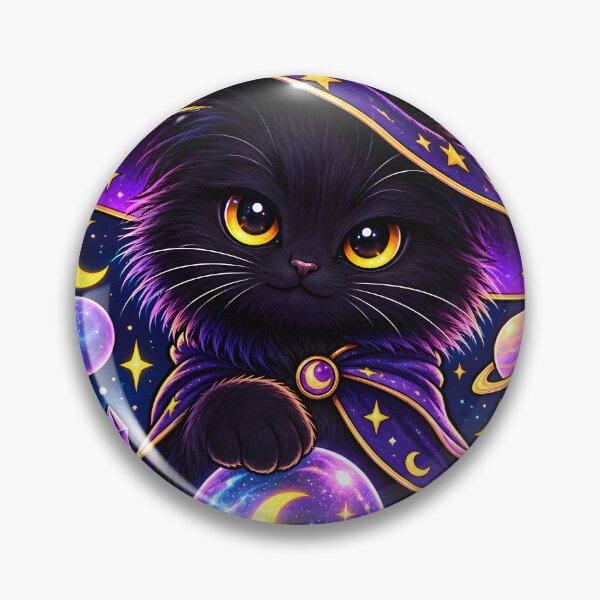 Item preview, Cosmic Wizard Cat Magical Space Sticker designed and sold by PixelCraftByAnmol.