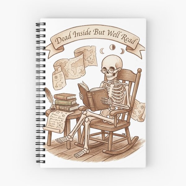 Item preview, Dead Inside But Well Read Skeleton designed and sold by L98-Studio.