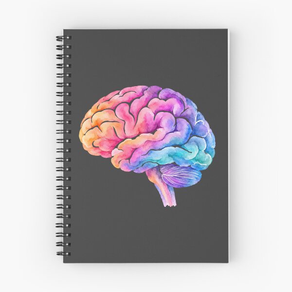 Item preview, Rainbow Watercolor Brain Sticker | Full Spectrum Art designed and sold by Her-XP.