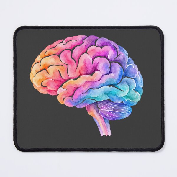 Item preview, Rainbow Watercolor Brain Sticker | Full Spectrum Art designed and sold by Her-XP.