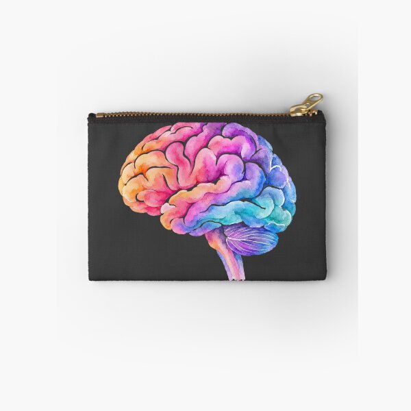 Item preview, Rainbow Watercolor Brain Sticker | Full Spectrum Art designed and sold by Her-XP.