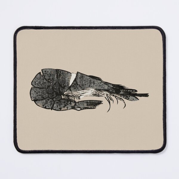 Item preview, Japanese Modern Ukiyo-e art - Shrimp - japandi, Beige designed and sold by Black Swallow.