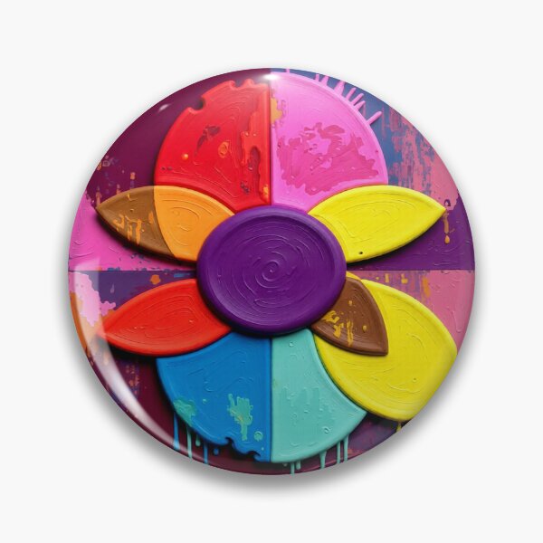 Item preview, radiant color wheel poster drip colorful geometric abstract design designed and sold by SmashingDeals.