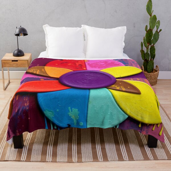 Item preview, radiant color wheel poster drip colorful geometric abstract design designed and sold by SmashingDeals.