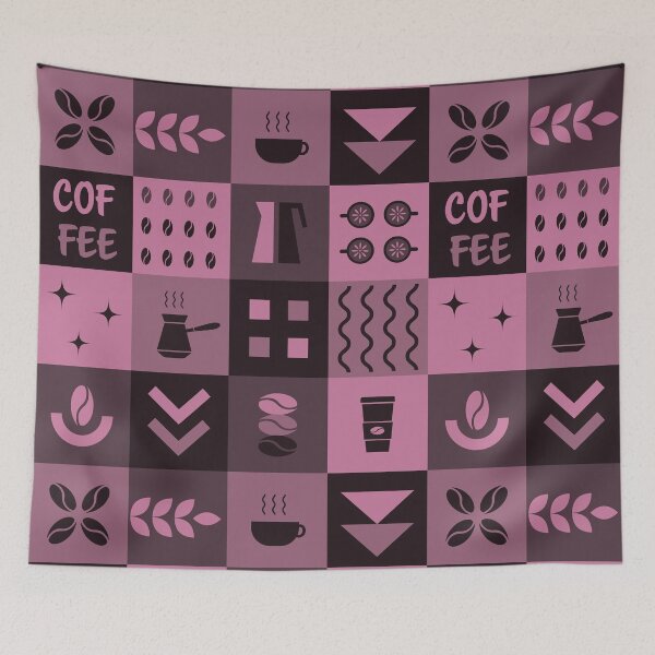 Item preview, Coffee Geometric Square Pattern designed and sold by IrynaAlex.