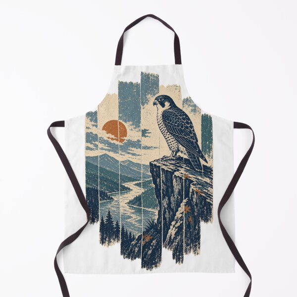 Item preview, Peregrine Falcon on the Cliff Ledge Wild Bird Animal Portrait designed and sold by VisualArtsOasis.