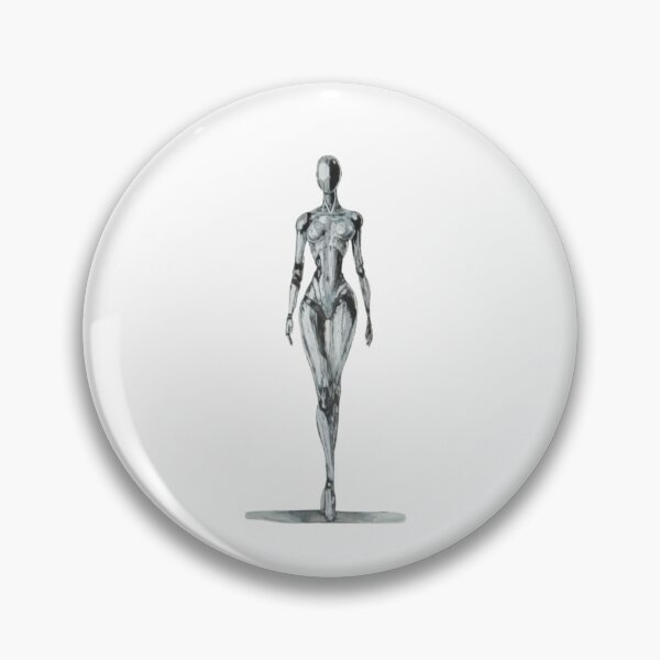 Item preview, Faceless Silver Figure With Reflective Metallic Body Form designed and sold by EmptyForest.