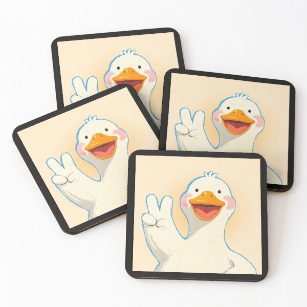Item preview, Happy Duck Giving Peace Sign Artwork  designed and sold by NivyasArtistry.