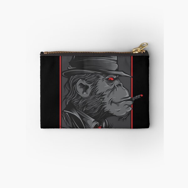 Item preview, Vintage Gangster Chimpanzee in Red Coat and Hat Smoking designed and sold by RajDeals.