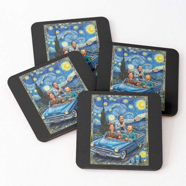 Item preview, Van Gogh ,Dali ,Frida Starry Night Road Trip designed and sold by TeeARTHY.