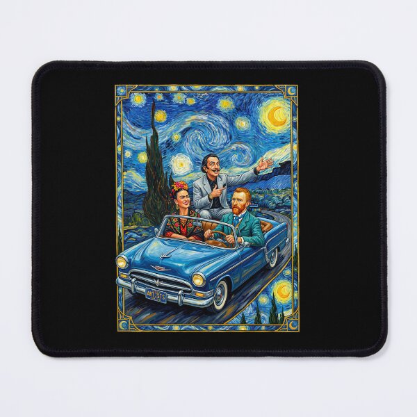 Item preview, Van Gogh ,Dali ,Frida Starry Night Road Trip designed and sold by TeeARTHY.
