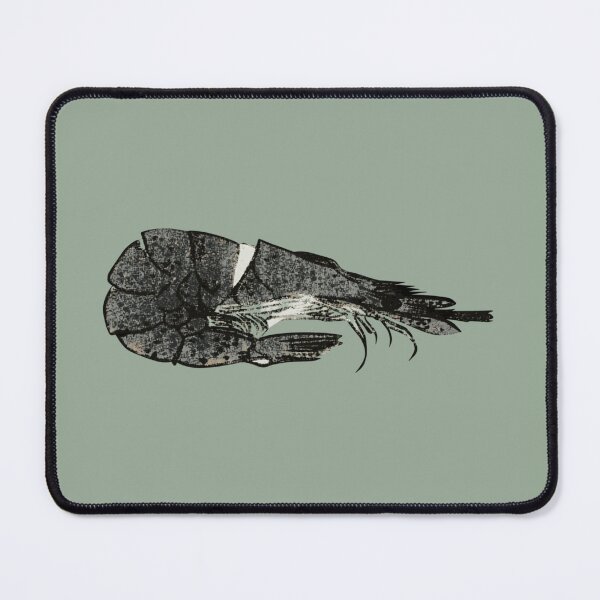Item preview, Japanese Modern Ukiyo-e art - Shrimp - japandi, Sage Green designed and sold by Black Swallow.