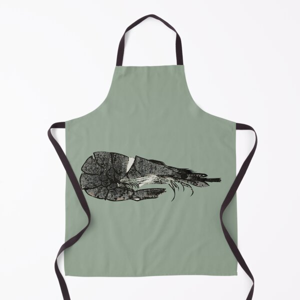 Item preview, Japanese Modern Ukiyo-e art - Shrimp - japandi, Sage Green designed and sold by Black Swallow.